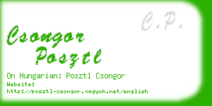 csongor posztl business card